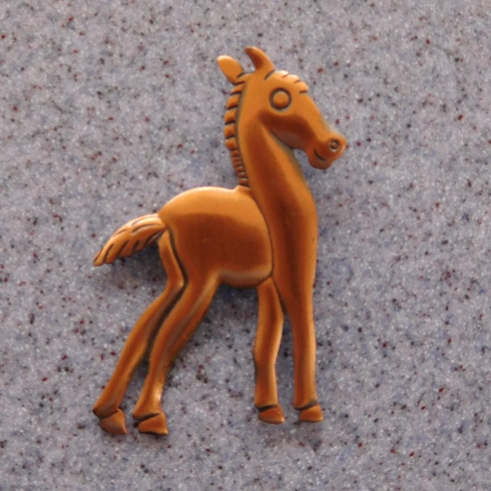 Copper Horse Pin/Brooch
